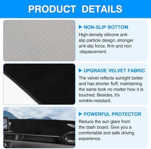 Autorder Dashboard Cover Mat for 2023 2024 2025 2026 Honda Pilot Accessories - Image 6