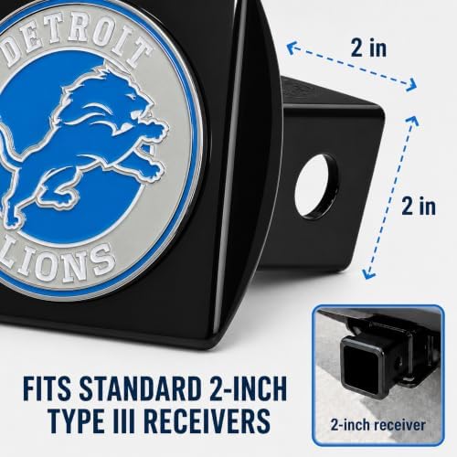 Detroit Lions Trailer Hitch Cover - Image 3