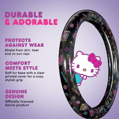 Hello Kitty Steering Wheel Cover, Official Sanrio Car Steering Wheel Cover - Image 3