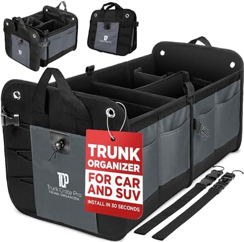 Car Cargo Organizer for SUV, Truck & Auto Storage by TRUNKCRATEPRO