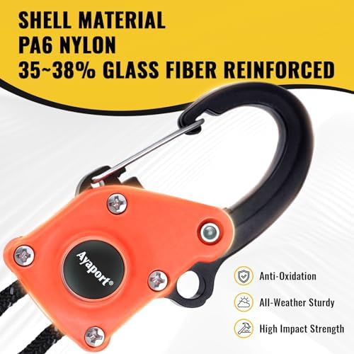Ayaport 1/8" Adjustable Rope Tie Down Ratchet 2Pack, 12FT Ratchet Rope - Image 2