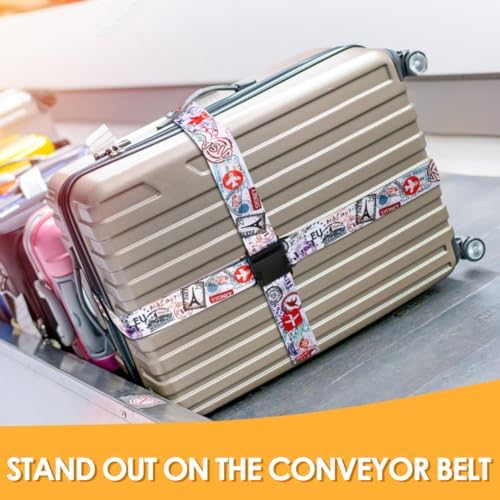 4 Pack Luggage Straps for Suitcases Adjustable Luggage Belt Suitcase Strap - Image 5