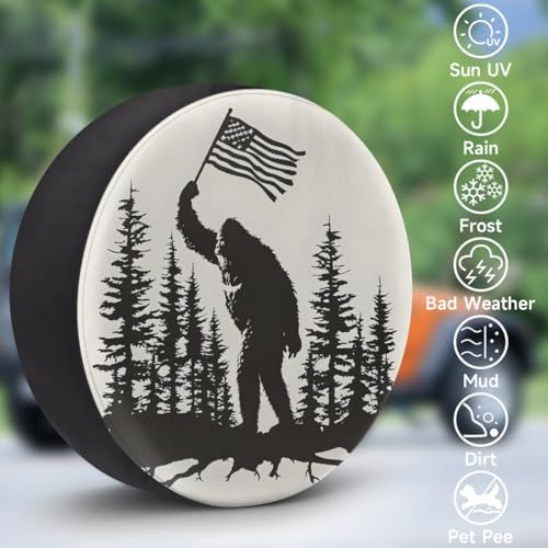 Bigfoot Spare Tire Cover 15in Spare Wheel Covers Tire Storage Cover - Image 3