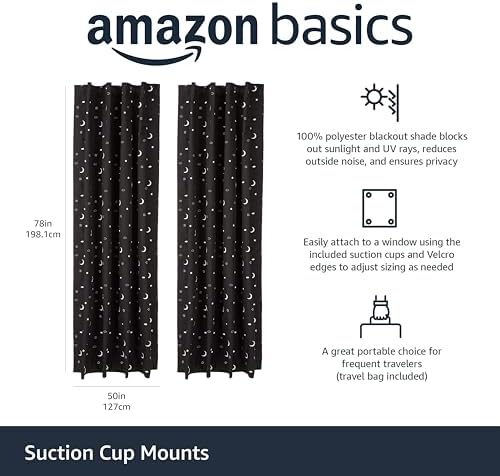 Amazon Basics Portable Blackout Curtain Shade - Image 2
