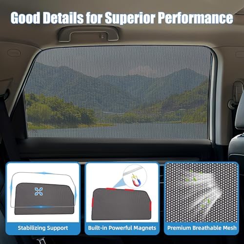 Kia Sorento Window Shades 2021-2023, Rear Side Mesh - Image 7
