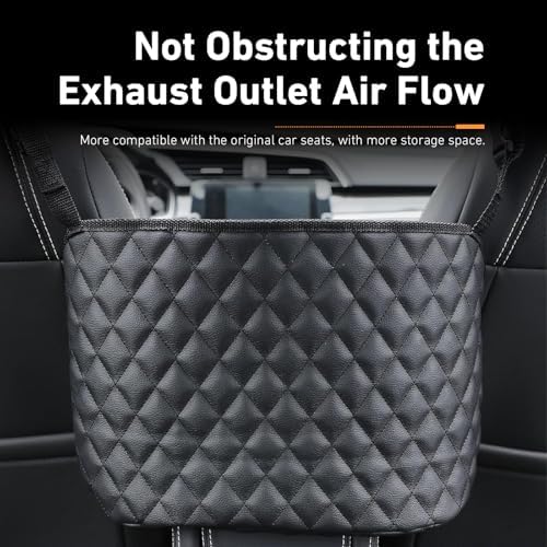 1 PC Car Purse Holder Between Seats, Front Seat Large Capacity Leather Storage - Image 5