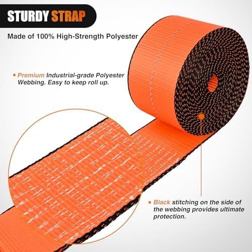 Nilight Truck Straps 4" x 30' Heavy Duty Tie Down - Image 3