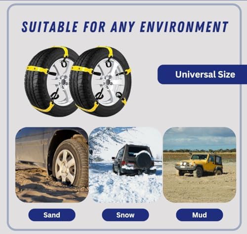 Jeremywell Snow Chains Anti-Skid Anti Slip Emergency Snow Tire Chains - Image 2