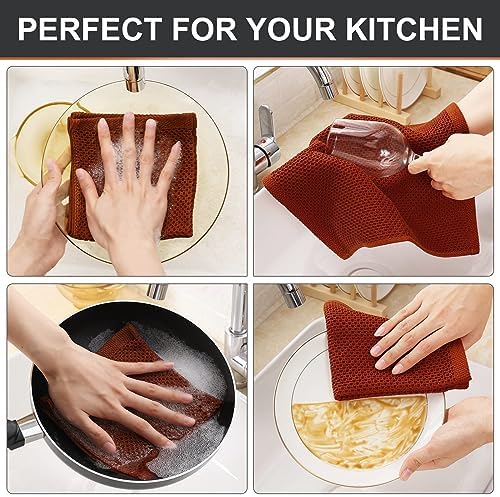 Kitinjoy 100% Cotton Waffle 8-Pack Kitchen Towels - Image 4