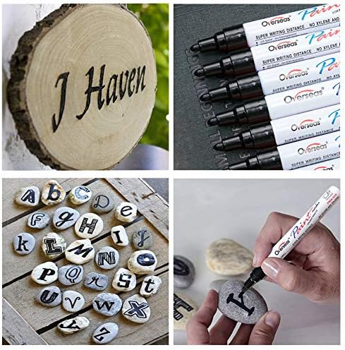 Lesun Overseas 12 Black Paint Pens Permanent Markers, Oil Based Paint Markers - Image 3
