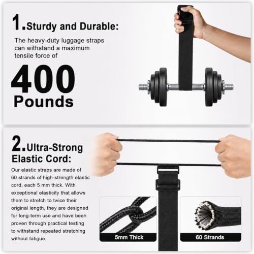 6PCS Adjustable Luggage Connector Straps - Image 3