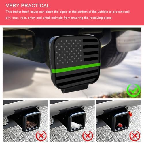 2 Inch Trailer Hitch Cover, Tow Hitch Covers, American Flag Tow Receiver Tube - Image 4