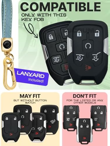 Lucrum Compatible with Chevy, Buick Key Fob Cover & Keychain - Image 2