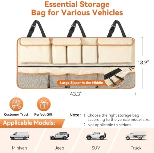 Trunk Organizer for SUV, Car Organizers and Backseat Hanging Storage - Image 7