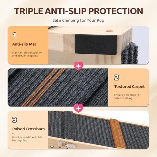 VINGLI Dog Ramp for Bed, Portable Pet Ramp for Car - Image 7