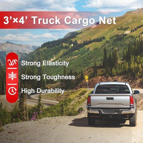 3' x4' Truck Cargo Net Stretches to 6' x 7' - Image 7