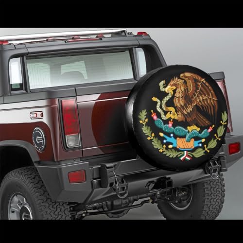 Mexico Flag Spare Tire Cover, Universal Waterproof & Dustproof Wheel Protectors - Image 4