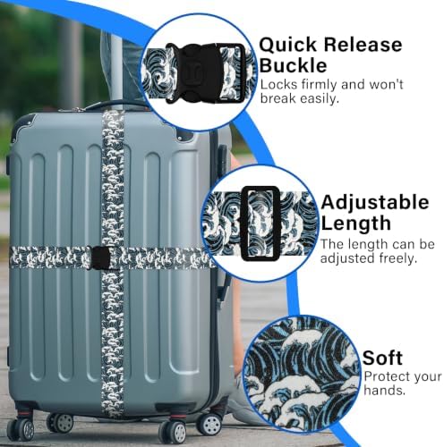 Luggage Straps for Suitcases, Travel Adjustable Belt - Image 2