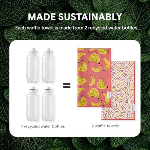 RECYCO Waffle Kitchen Towel Set of 2 - Image 6