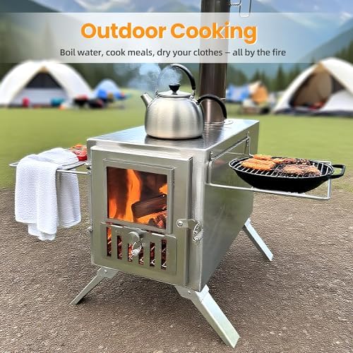 Hot Tent Wood Stove, Stainless Steel Tent Heater - Image 4
