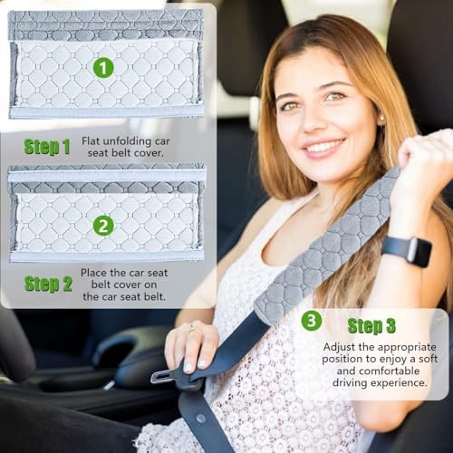 5 Pack Soft Comfort Car Seatbelt Cover Protector Pads Strap - Image 4