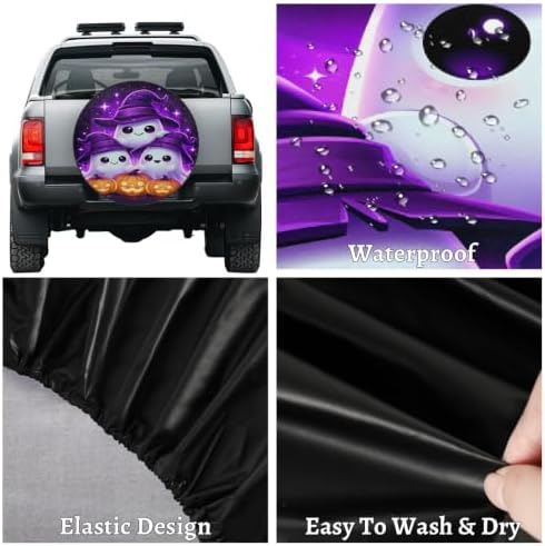 Halloween Spare Tire Cover Waterproof Dust-Proof Spare Wheel Covers - Image 4