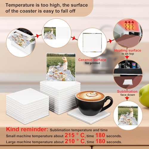 50 Pack 4 x 4 Inch Square Sublimation Ceramic Tiles - Image 5