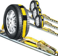 E Track Tire Straps for Trailers 4-Pack Heavy Duty 2" x 10' by Autofonder