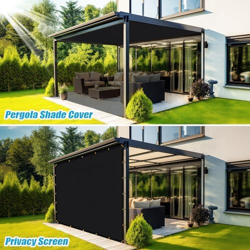 Amagenix 90% Shade Fabric 7'X 23' Black Sun Shade Cloth - Image 5