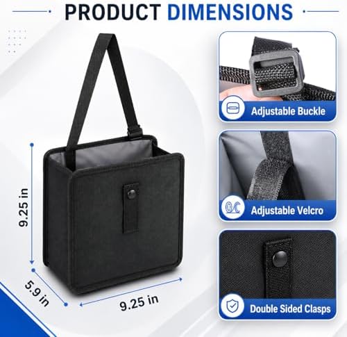 Car Trash Can, Foldable Hanging Car Trash Bag, 2 Gallon Leakproof Waterproof - Image 3