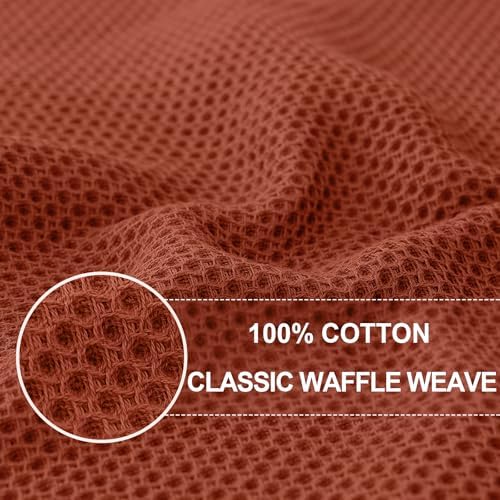 Homaxy 100% Cotton Oversized Waffle Weave Kitchen Towels 4-Pack - Image 2