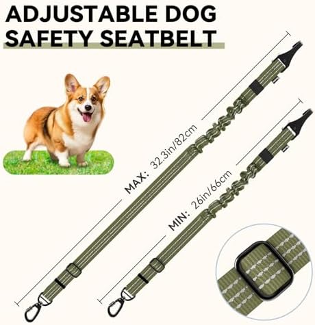 Pawaboo 2Pack Dog Car Seatbelt, 3-in-1 Dog Tether - Image 6