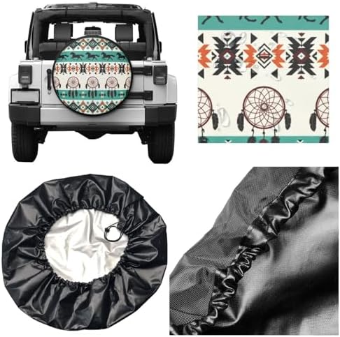 Native American Horse Spare Tire Cover Wheel Protector Universal Fit - Image 5