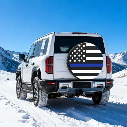 Spare Tire Cover for RV Trailer, Waterproof Leather American Flag Spare Tire - Image 2