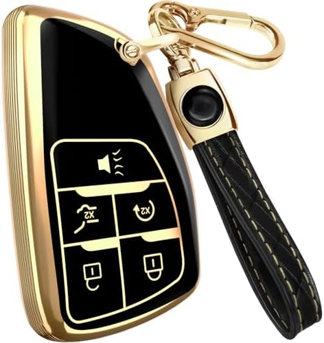 Lucrum Compatible with Chevy, Buick Key Fob Cover & Keychain by Lucrum