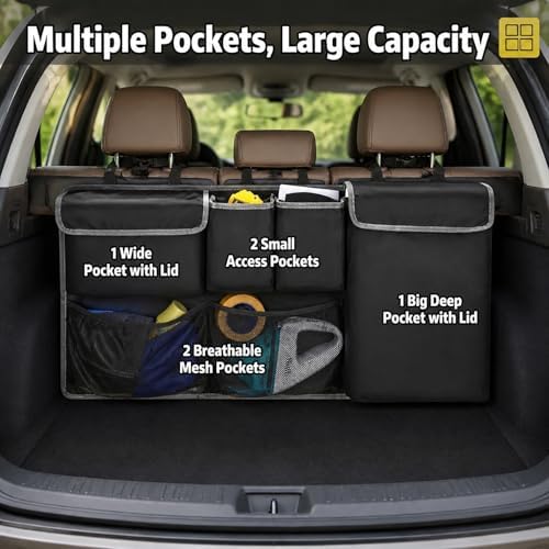 Car Trunk Organizer Storage Backseat Hanging Organizer Bag - Image 3