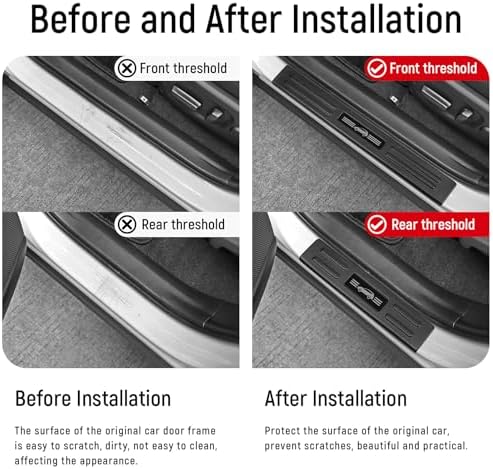 4PCS Door Sill Protector for Toyota 2013-2017 2018 RAV4 Accessories Matte Black - Image 2