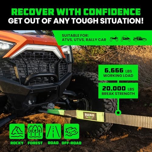 Rhino USA Offroad Recovery Tow Strap - Image 4