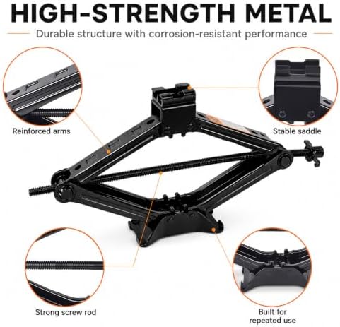 2 Ton Scissor Jack Kit with Lug Wrench - Image 6