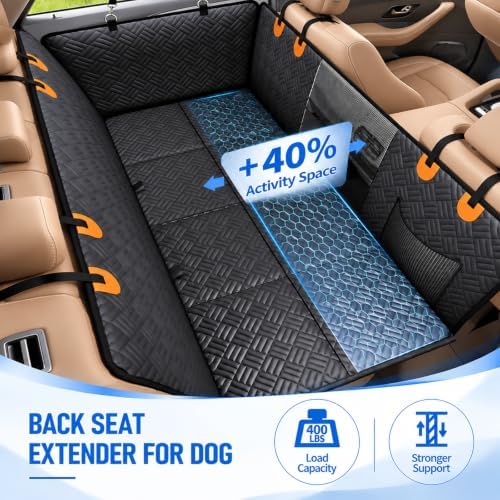 Hard Bottom Dog Car Seat Cover, Back Seat Extender - Image 2