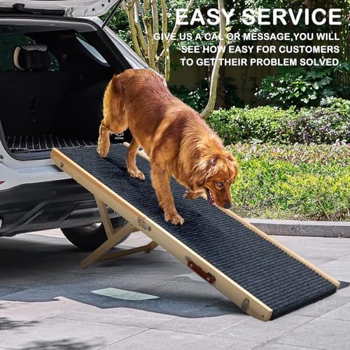 Foldable Dog Ramp for Bed, 4 Adjustable Portable Pet Ramps, for High Beds - Image 4
