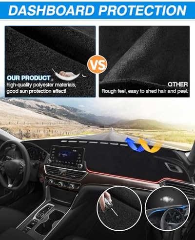 CARTIST Dash Cover for Honda Accord 2018-2021 2022 Dashboard Cover Mat - Image 5
