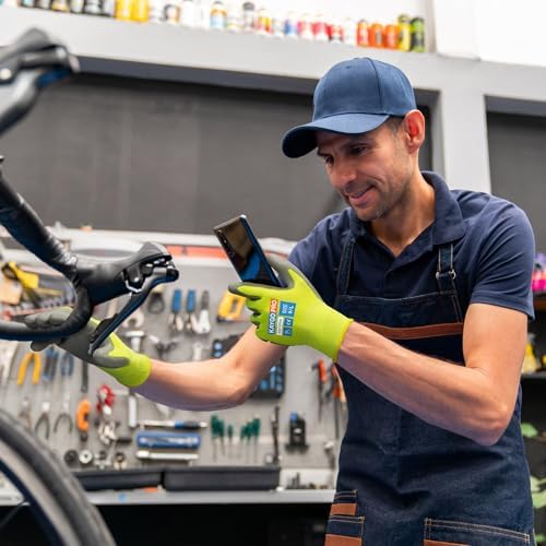 KAYGO Safety Work Gloves, PU Coated, 2-Finger Touchscreen - Image 3