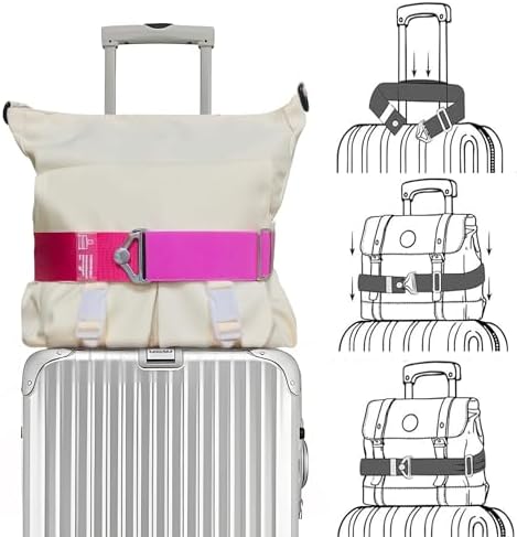 2-in-1 Travel Belt for Luggage Over Handle, Luggage Belt for Carry on Bag by LvliLighting