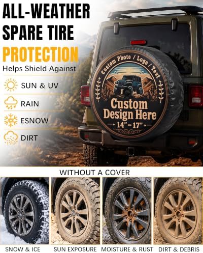 Custom Spare Tire Cover, PVC Leather Wheel Cover - Image 5