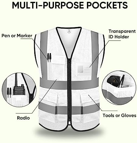 TICONN High Visibility Reflective Safety Vest - Image 4