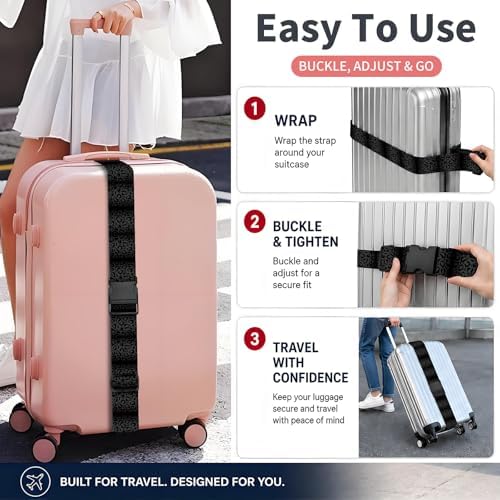 Luggage Strap for Suitcases Adjustable Travel Belt - Image 4