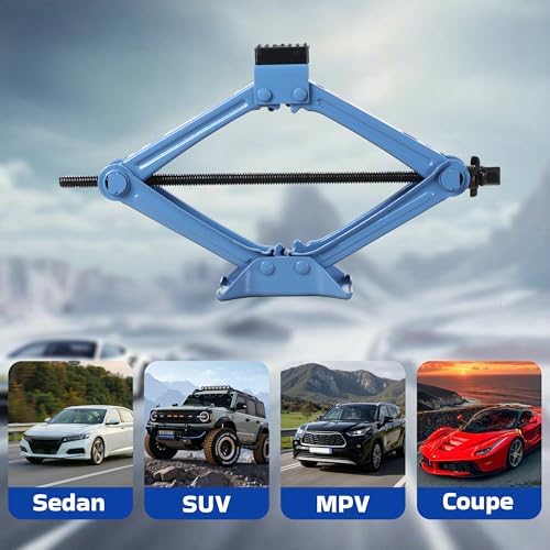 LARBANKE Car Jack Kit, 2.5 Ton, 16.5'' Portable Non-Slip Scissor Lift Jacks - Image 7
