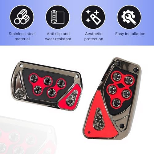 2 PCS Car Pedal Covers, Automotive Accelerator Brake Pedals Cover, Anti-slip No - Image 5