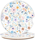 Pink Flowers Car Coasters for Drinks Absorbent, 2 Pack Cup Holders, 2.56" by Unknown